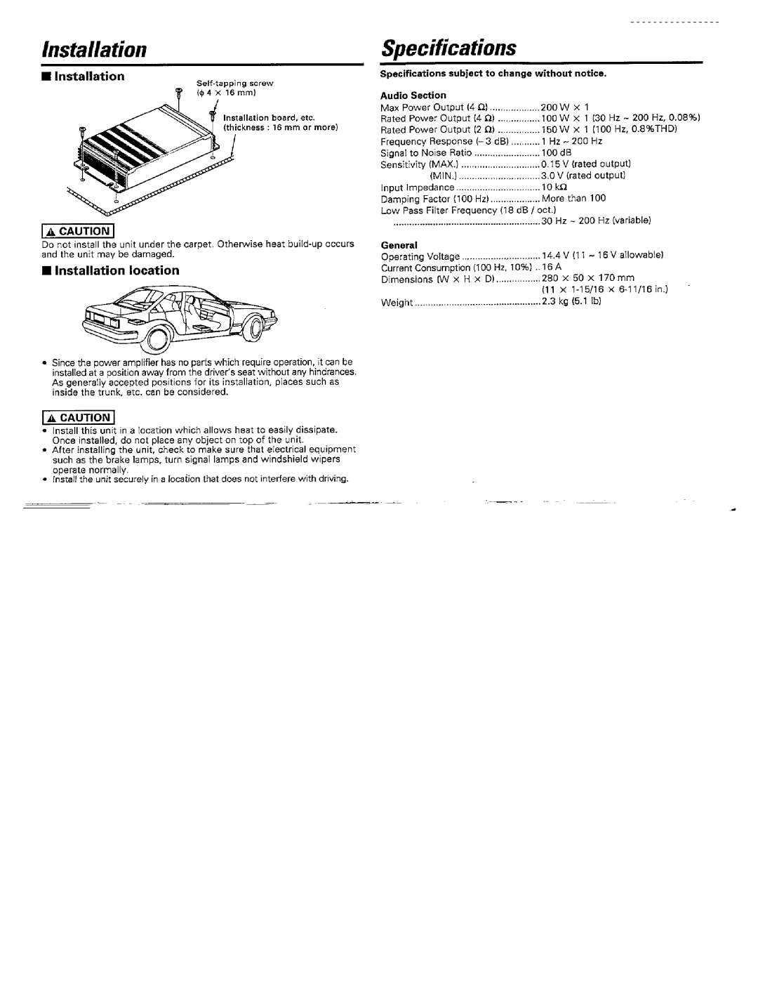 Kenwood KAC-715 manual 