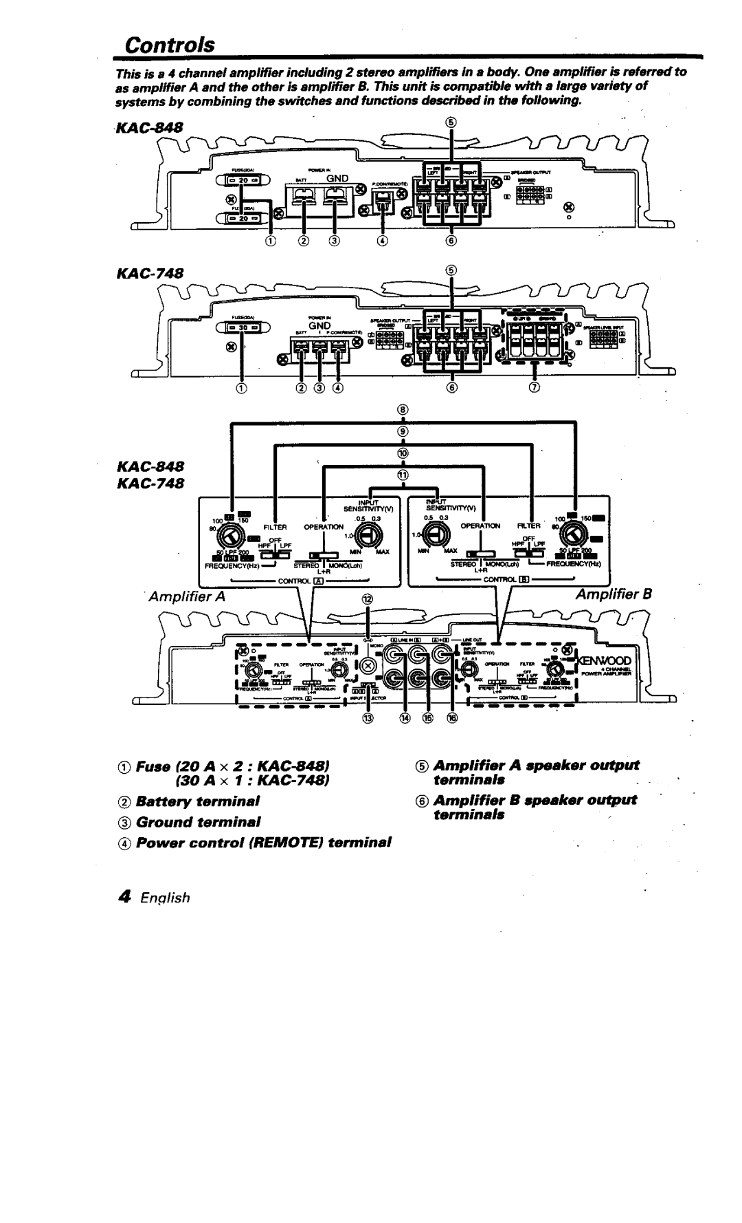 Kenwood KAC-748 manual 