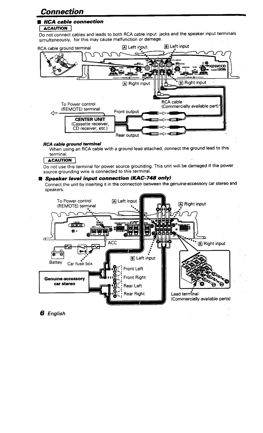 Kenwood KAC-748 manual 