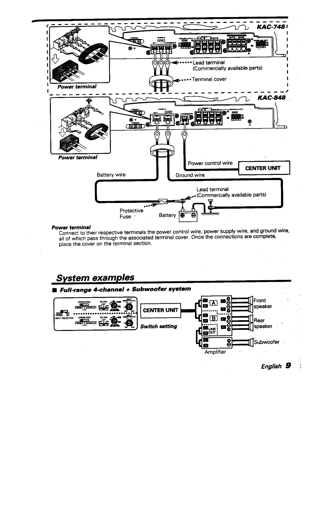 Kenwood KAC-748 manual 