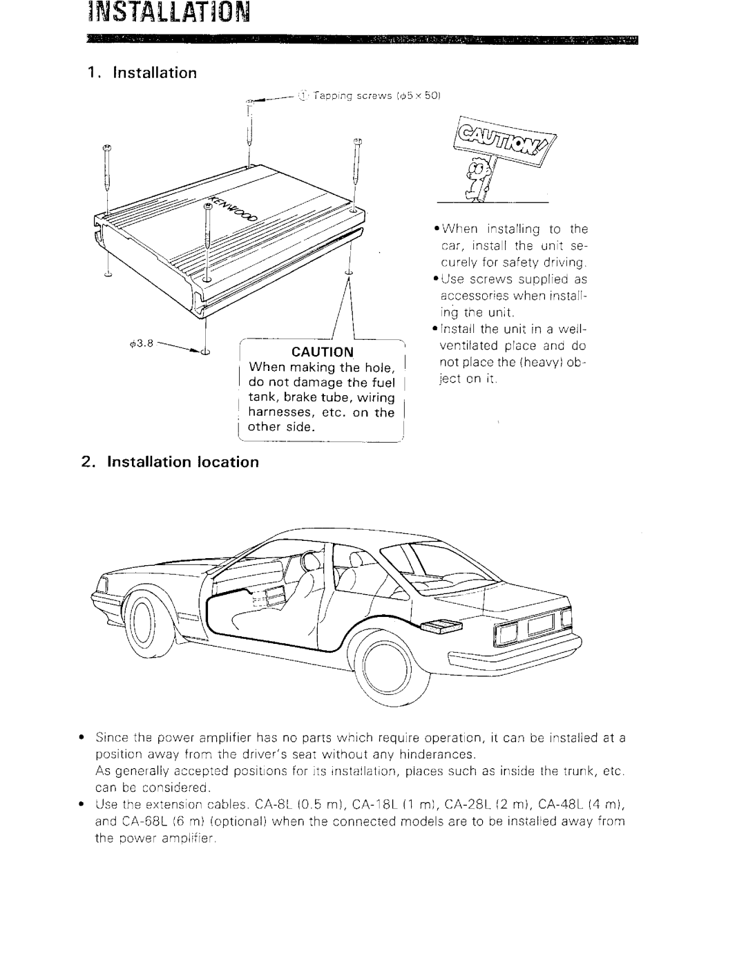 Kenwood KAC-821 manual 