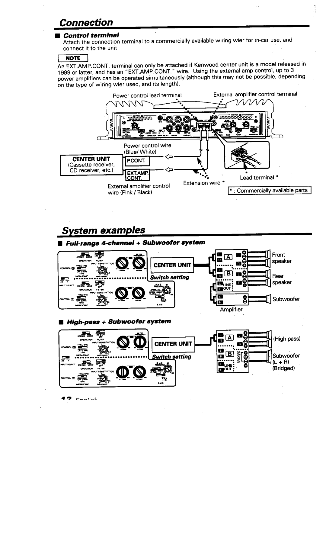 Kenwood KAC-X501F manual 