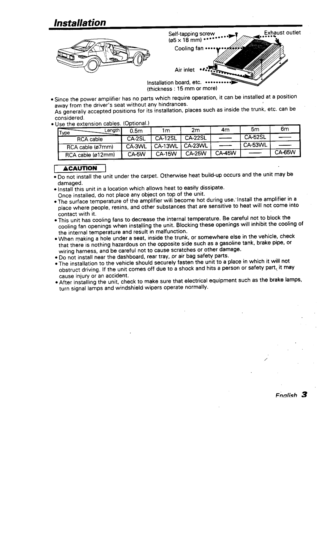 Kenwood KAC-X501F manual 