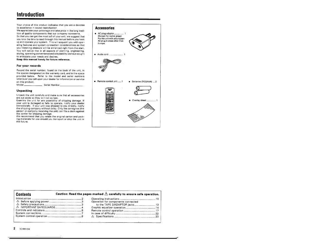 Kenwood KC-993 manual 