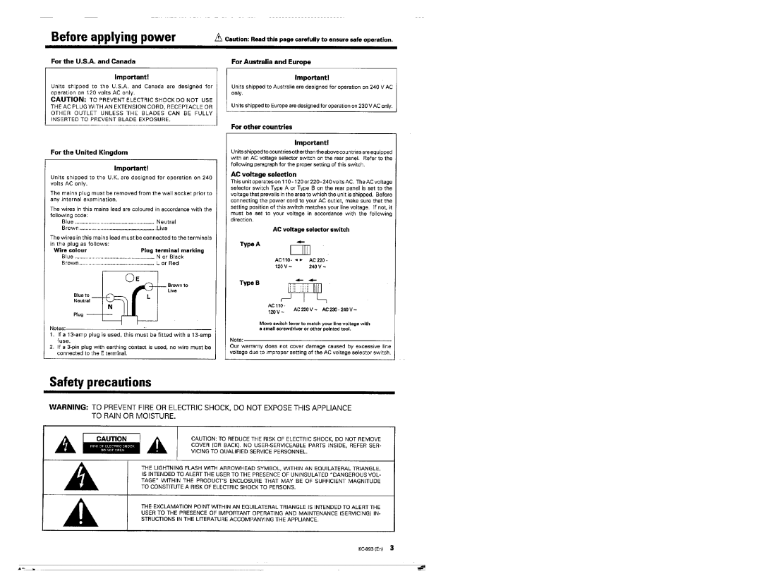 Kenwood KC-993 manual 