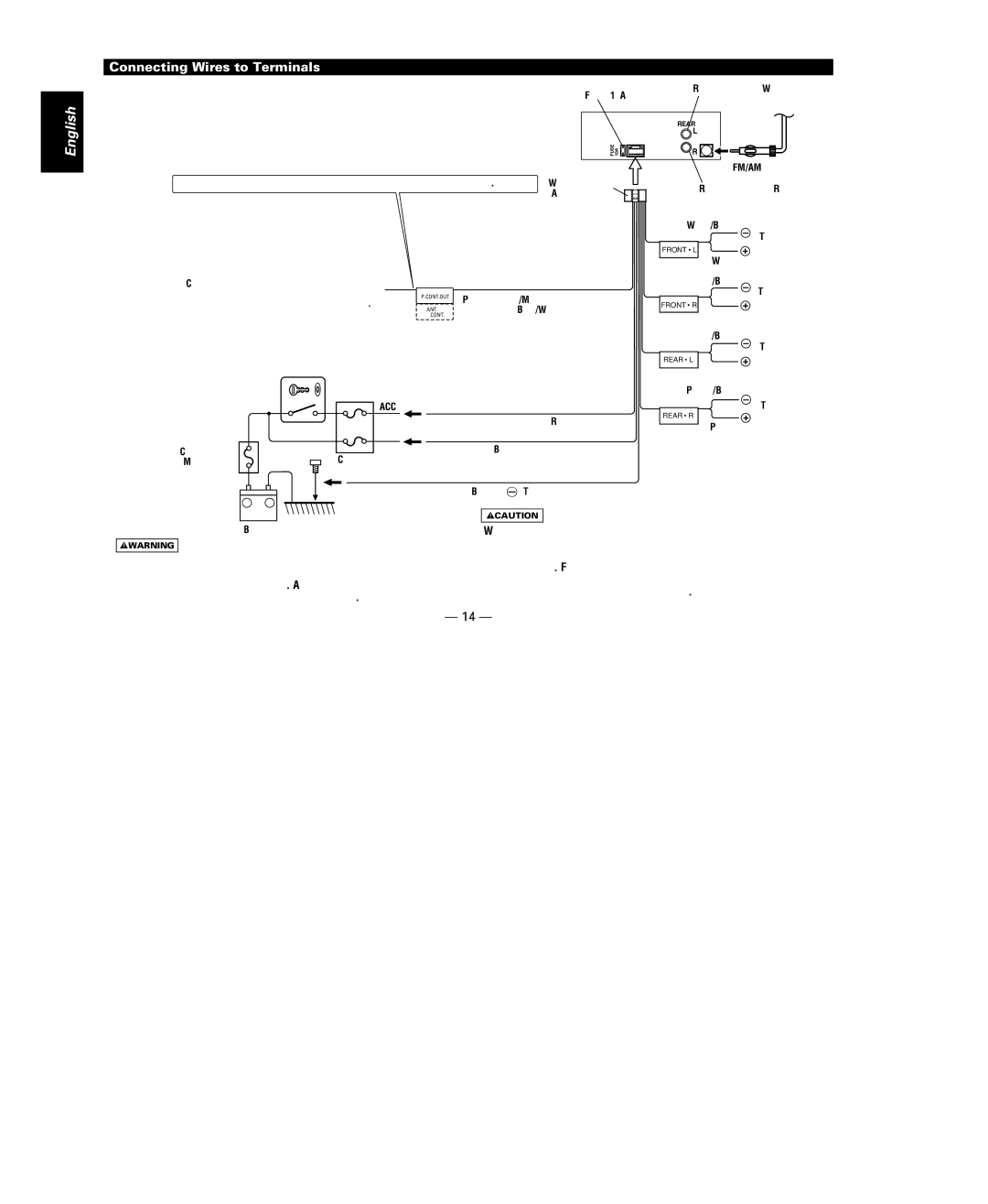 Kenwood KDC-115S instruction manual Connecting Wires to Terminals, Acc 