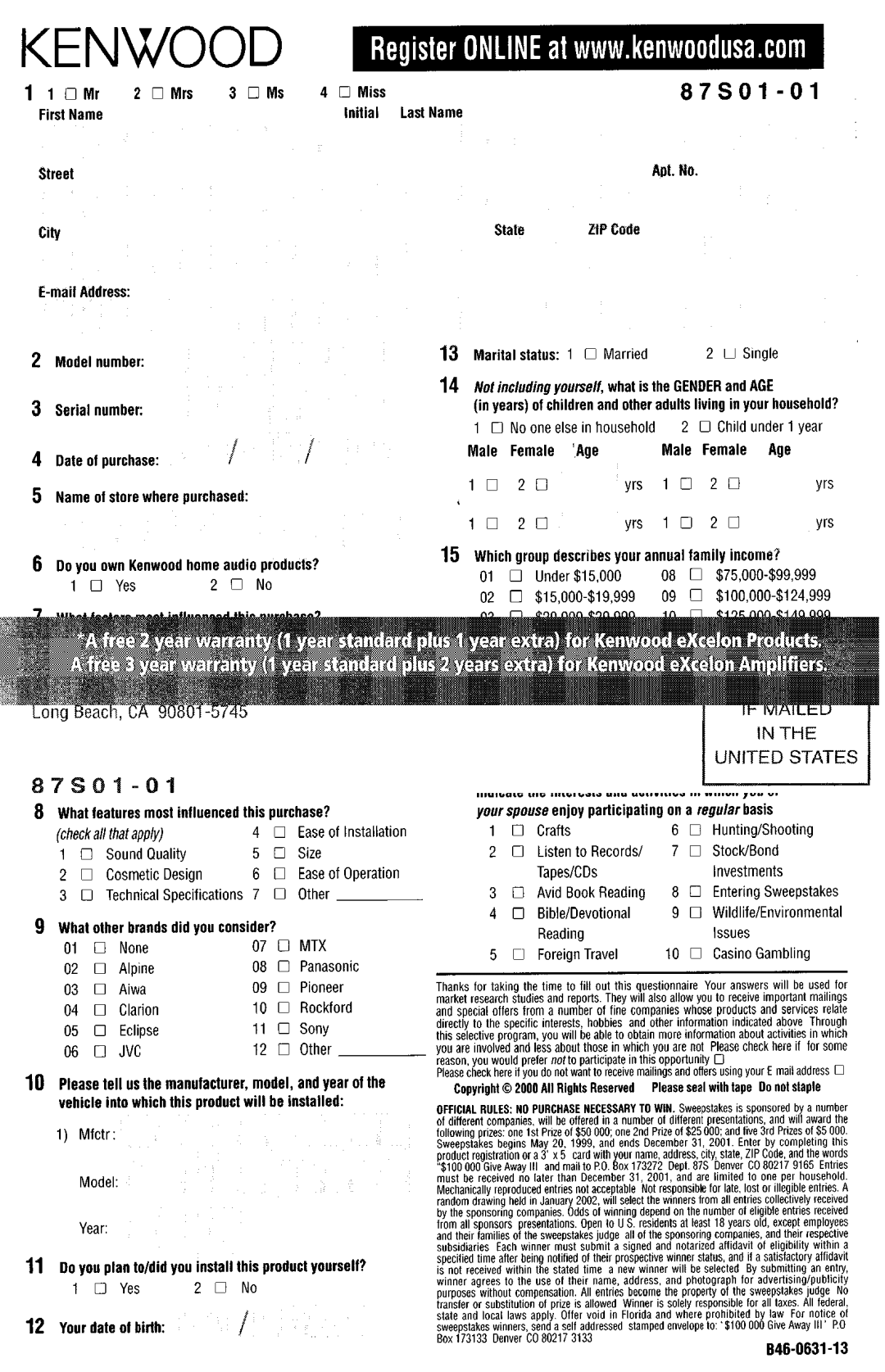 Kenwood KDC-516S, KDC-57MR, KDC-V6017, KDC-X617 instruction manual Kenwood 