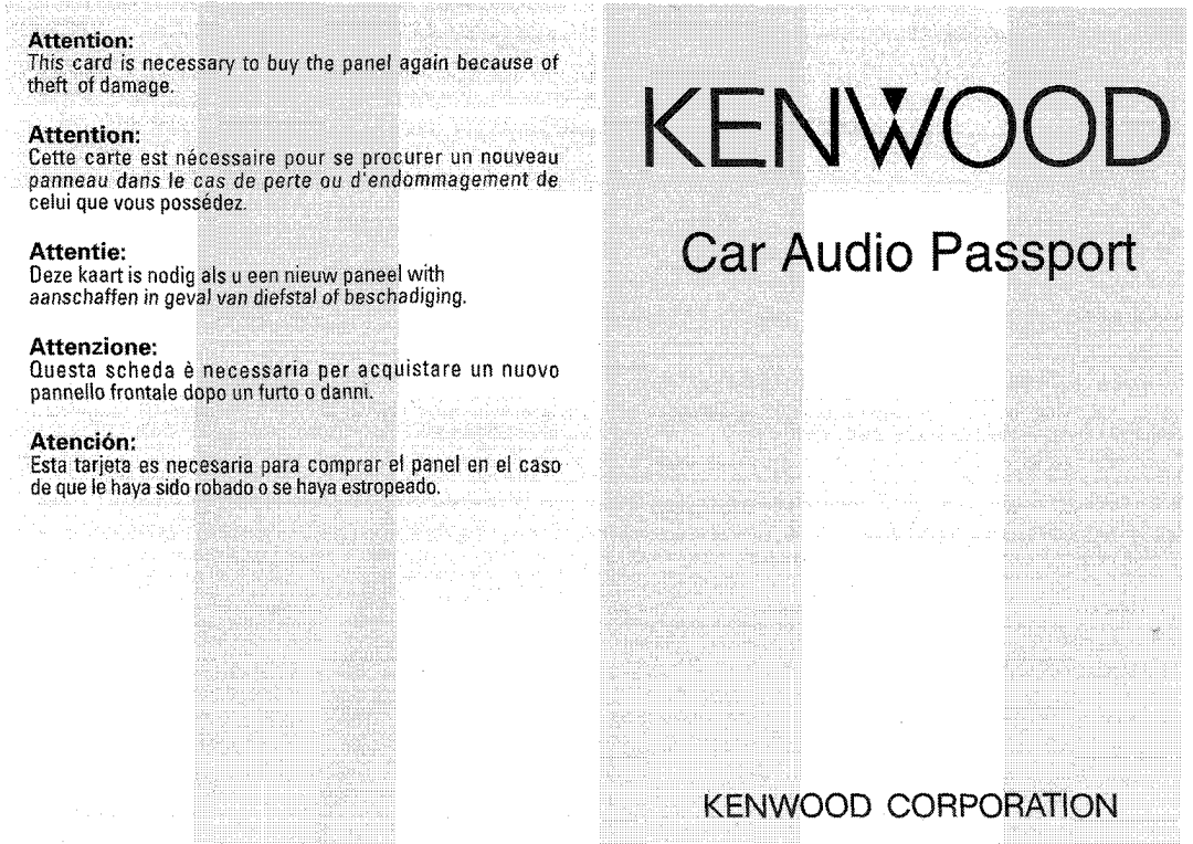 Kenwood KDC-V6017, KDC-516S, KDC-57MR, KDC-X617 instruction manual 