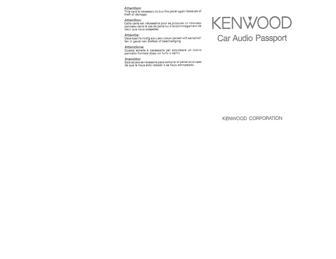 Kenwood KDC-6015, KDC-X615, KDC-515S instruction manual 