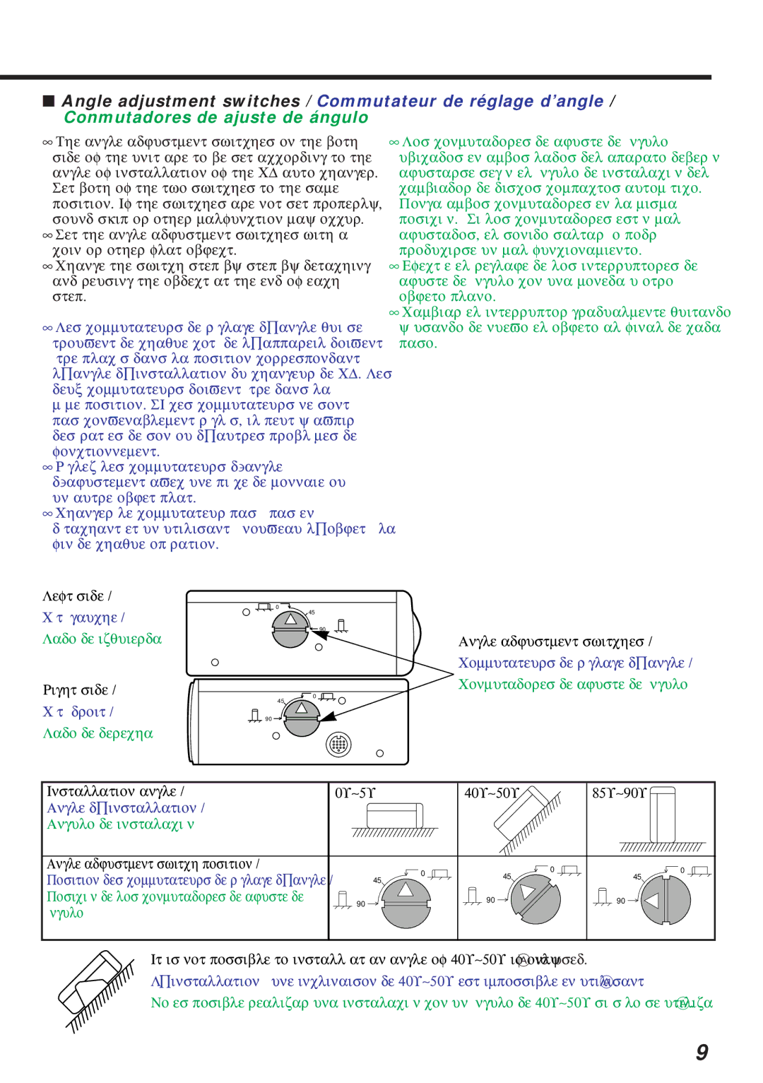 Kenwood KDC-C461 instruction manual Lado de izquierda 