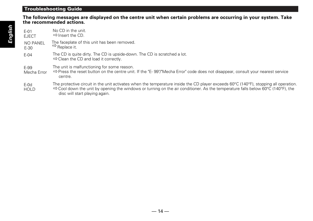 Kenwood KDC-D301 instruction manual Eject 