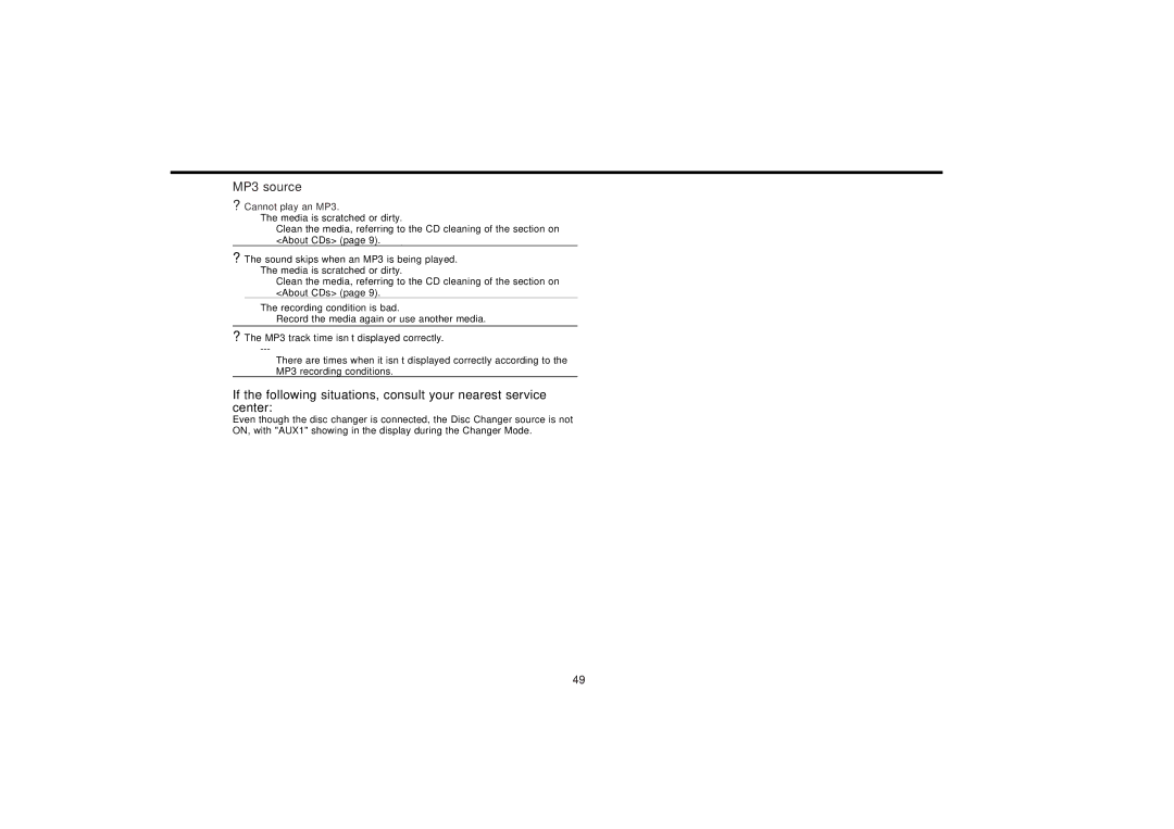 Kenwood KDC-7024, KDC-M7024 instruction manual MP3 source 