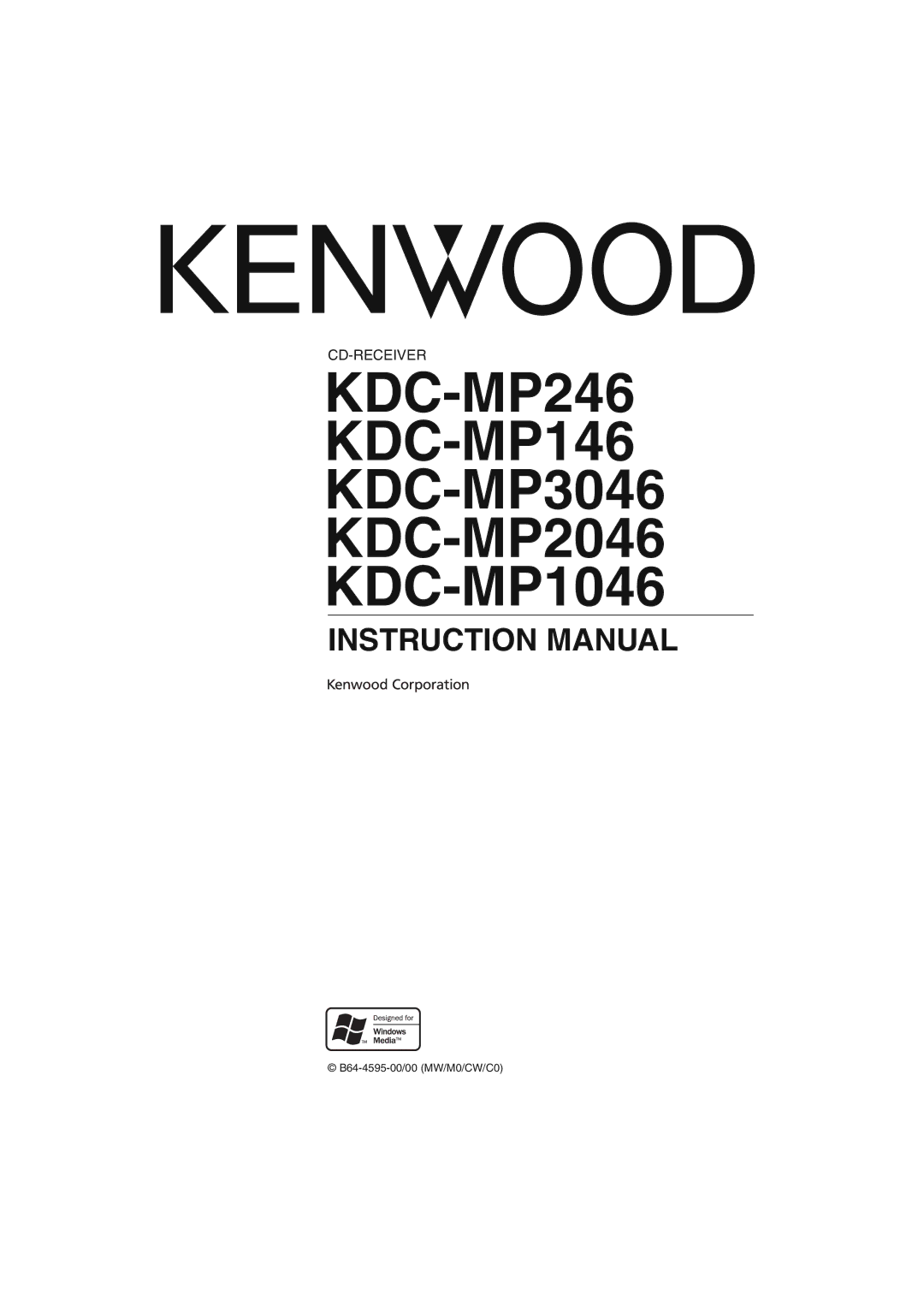 Kenwood instruction manual KDC-MP246 KDC-MP146 KDC-MP3046 KDC-MP2046 KDC-MP1046 