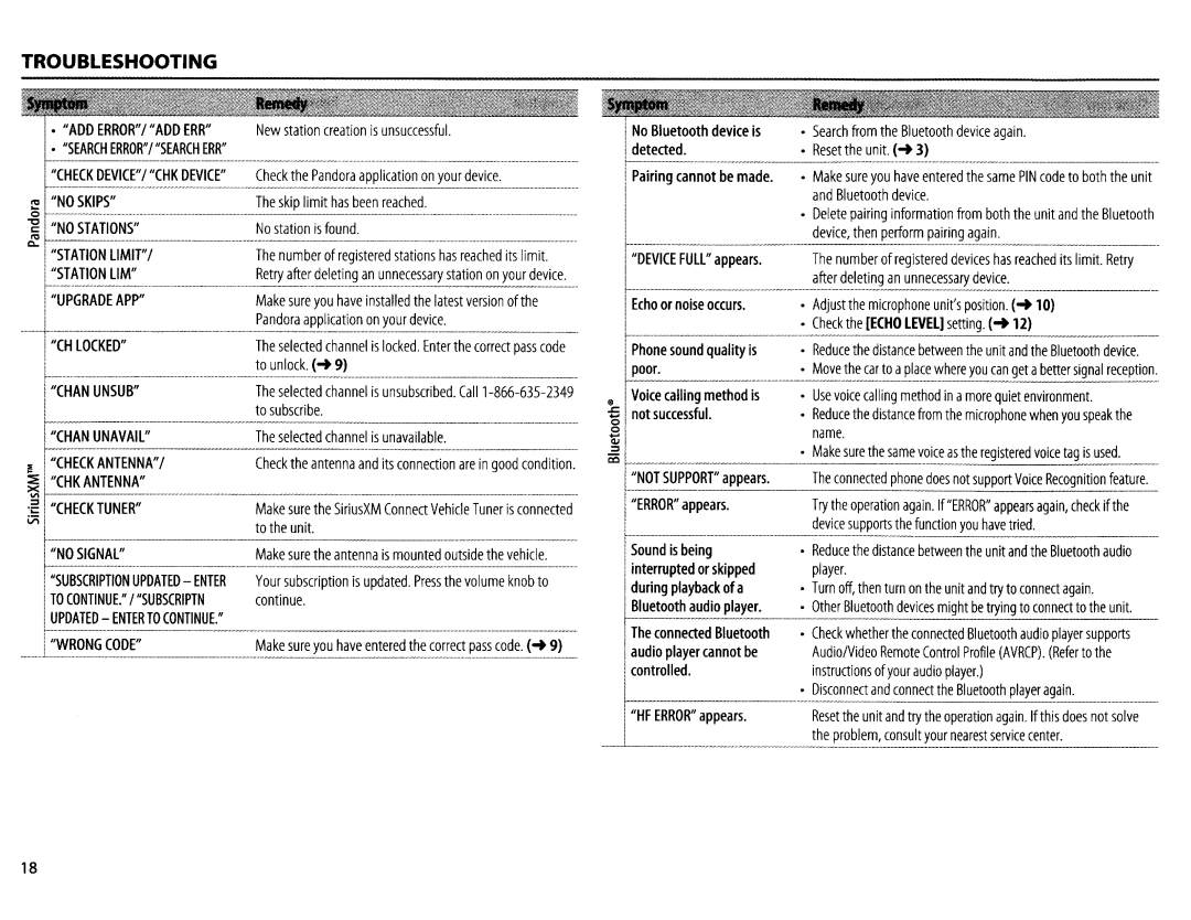 Kenwood KDC-X597 instruction manual Reset the unit.-+, No station is found, Chan Unavail, Check Antennai, CHK Antenna 