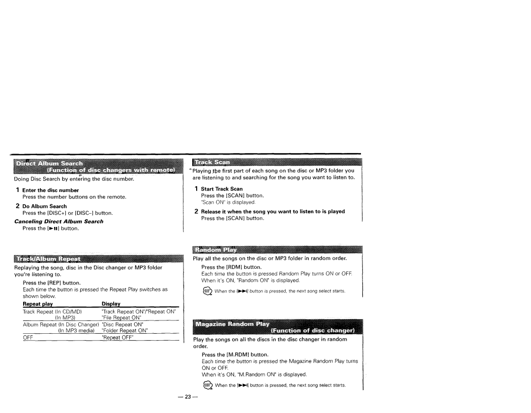 Kenwood KDC-MP819, KDC-X659, KDC-X559, KDC-719 instruction manual Off 