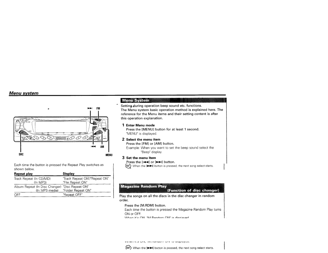 Kenwood KDC-X559, KDC-X659, KDC-719, KDC-MP819 instruction manual Src 