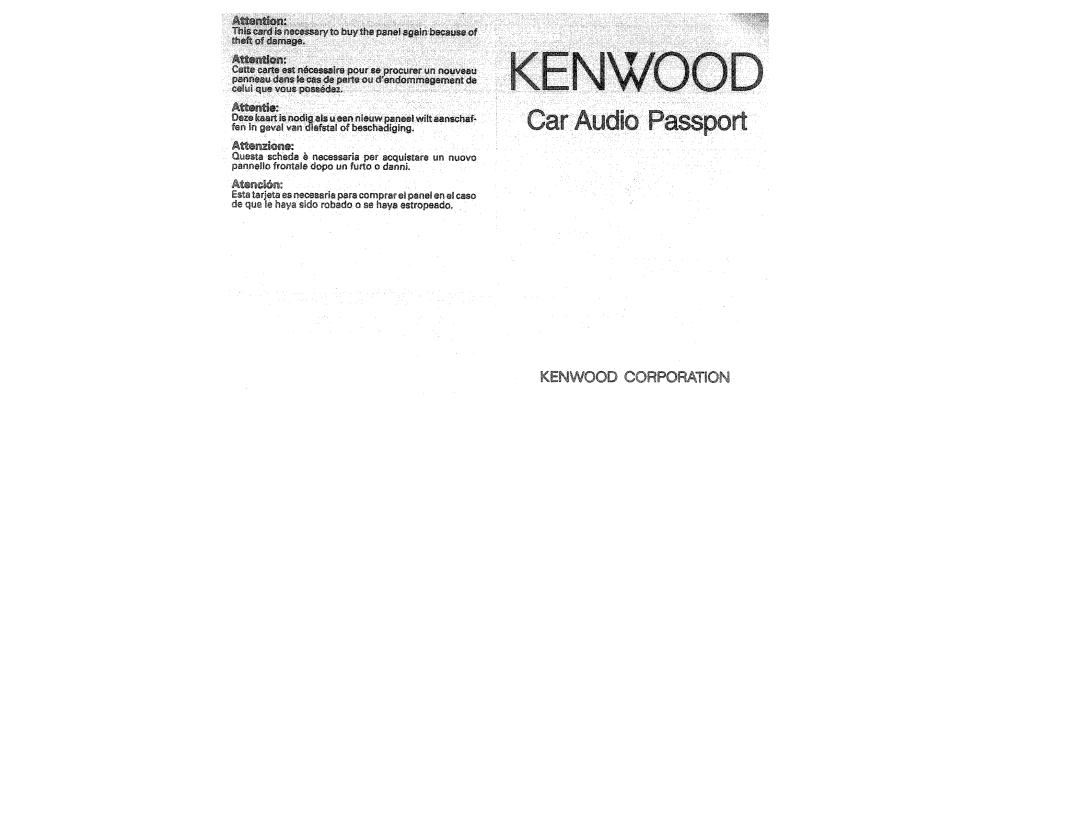 Kenwood KDC-719, KDC-X659, KDC-X559, KDC-MP819 instruction manual 