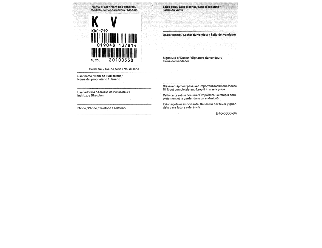 Kenwood KDC-MP819, KDC-X659, KDC-X559, KDC-719 instruction manual 