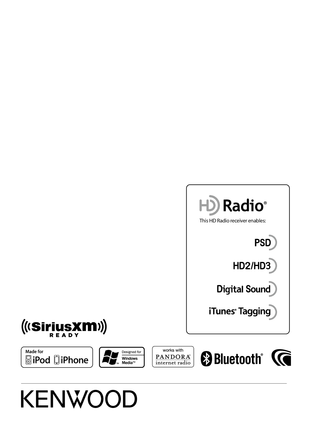 Kenwood KMR-550U, KDC-X896, KDC-452U, KDC-BT852HD, KDC-X496 instruction manual This HD Radio receiver enables 