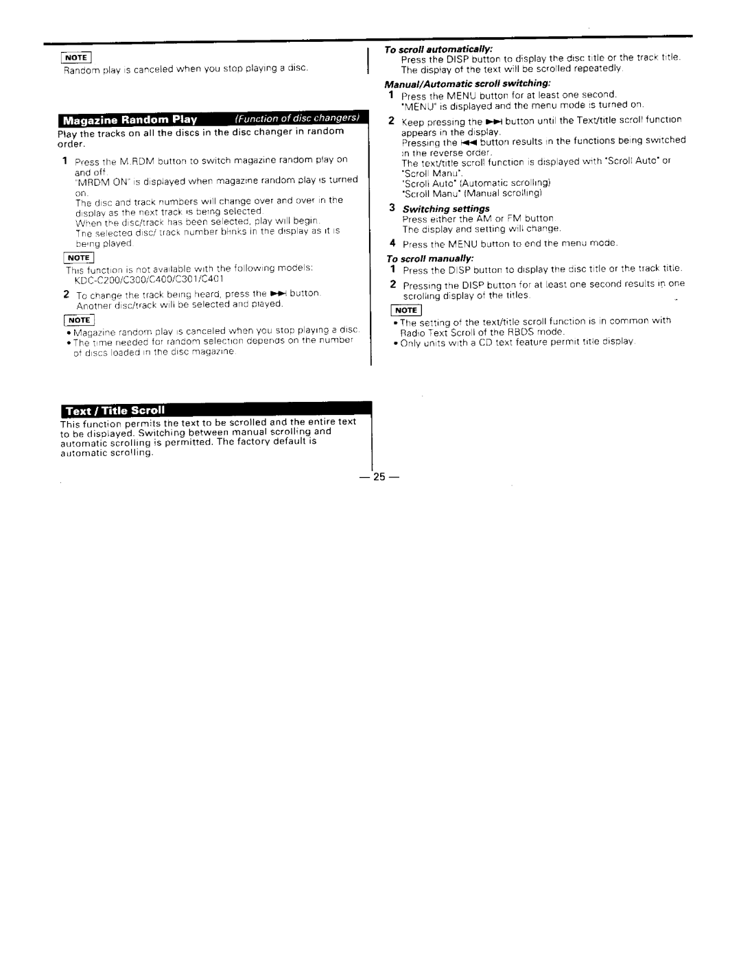 Kenwood KDC-X911 manual 