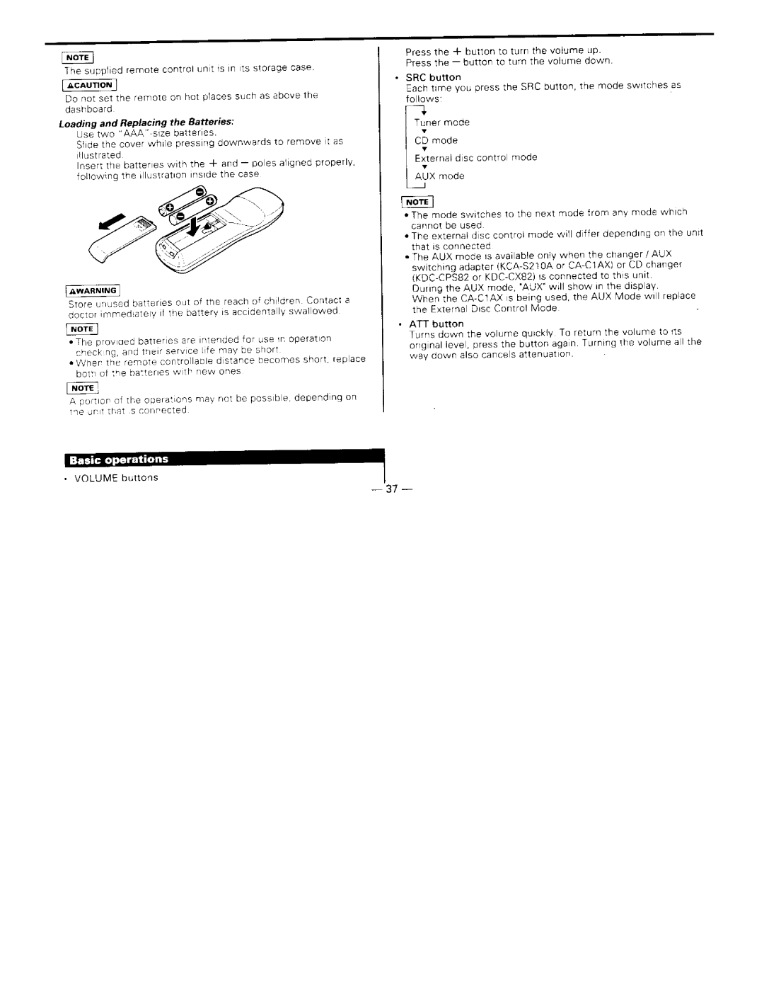 Kenwood KDC-X911 manual 