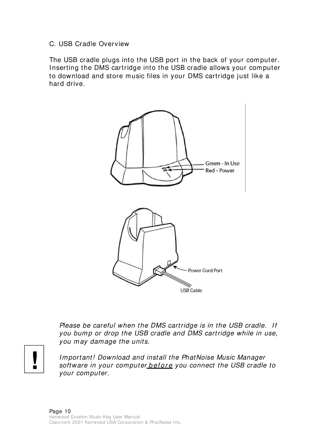 Kenwood KHD-CX910 manual Copyright 2001 Kenwood USA Corporation & PhatNoise Inc 