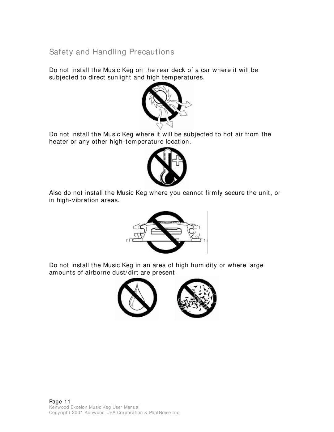 Kenwood KHD-CX910 manual Safety and Handling Precautions 