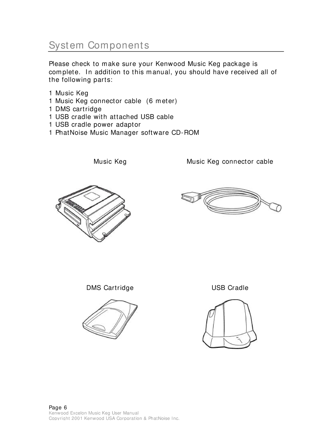 Kenwood KHD-CX910 manual System Components 