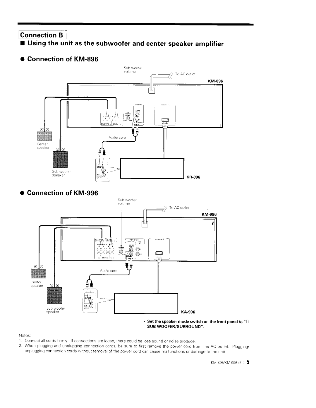 Kenwood KM-996, KM-896 manual 