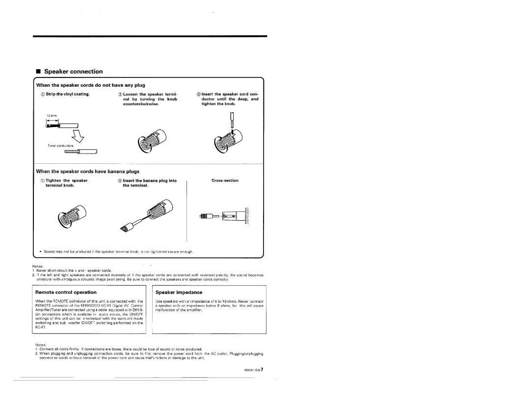 Kenwood KM-X1 manual 