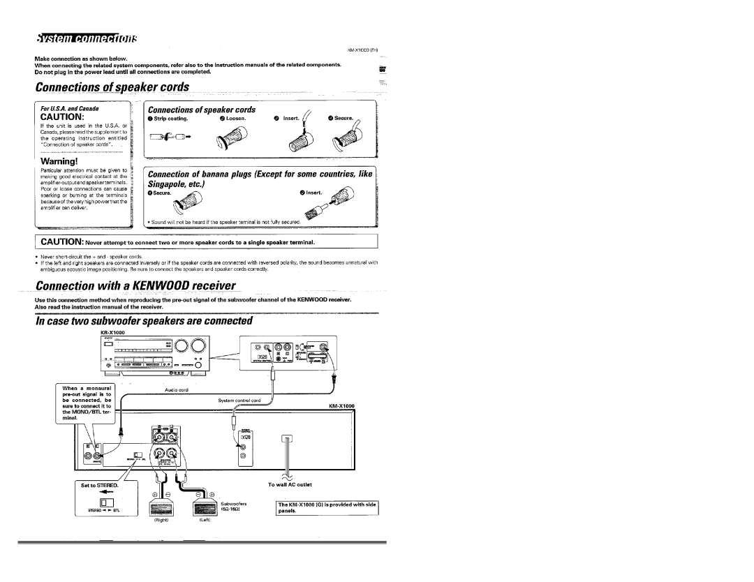 Kenwood KM-X1000(G) manual 