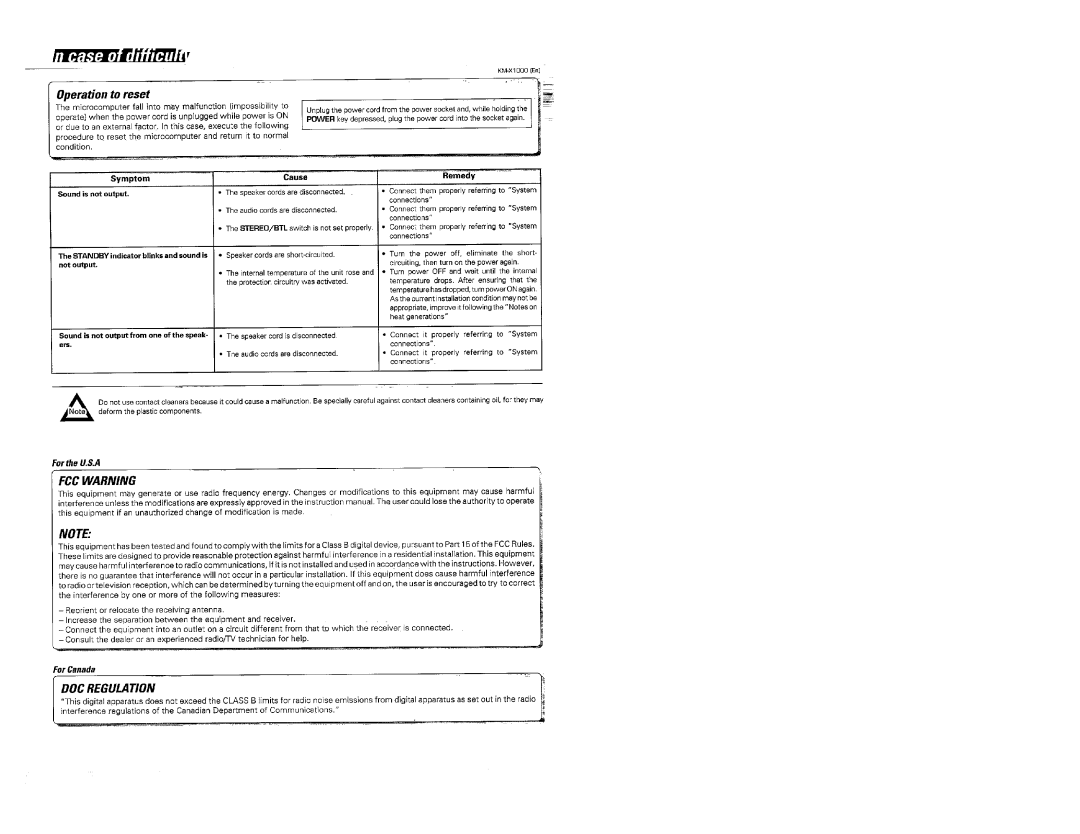 Kenwood KM-X1000(G) manual 