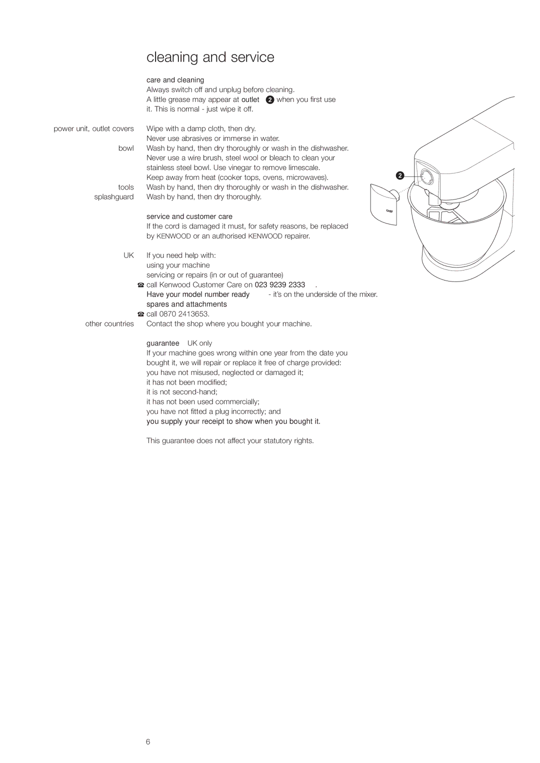 Kenwood KMM7XX, KMC5XX manual Cleaning and service 