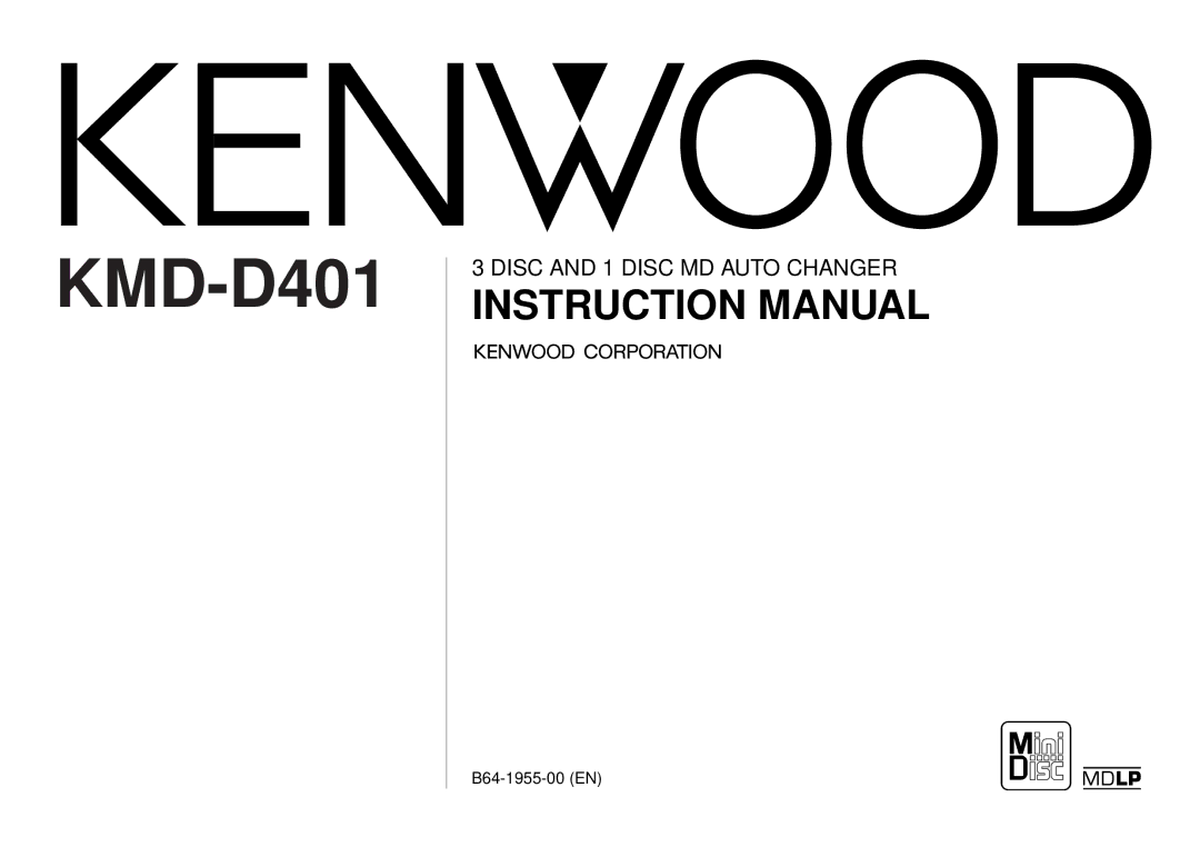 Kenwood KMD-D401 instruction manual 