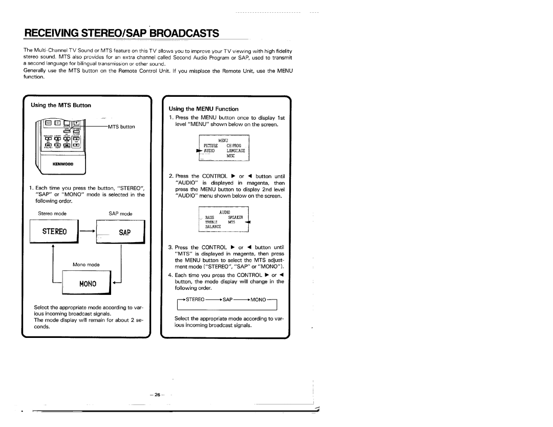 Kenwood KMT-5032 manual 