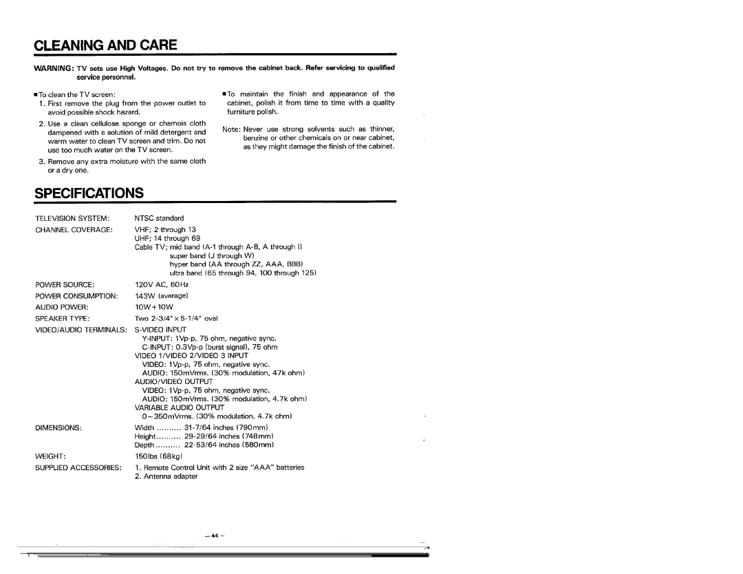 Kenwood KMT-5032 manual 