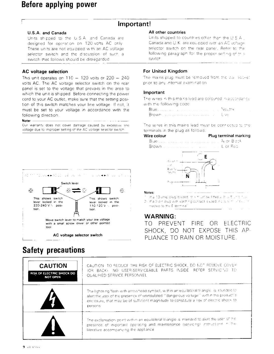 Kenwood KR-910 manual 