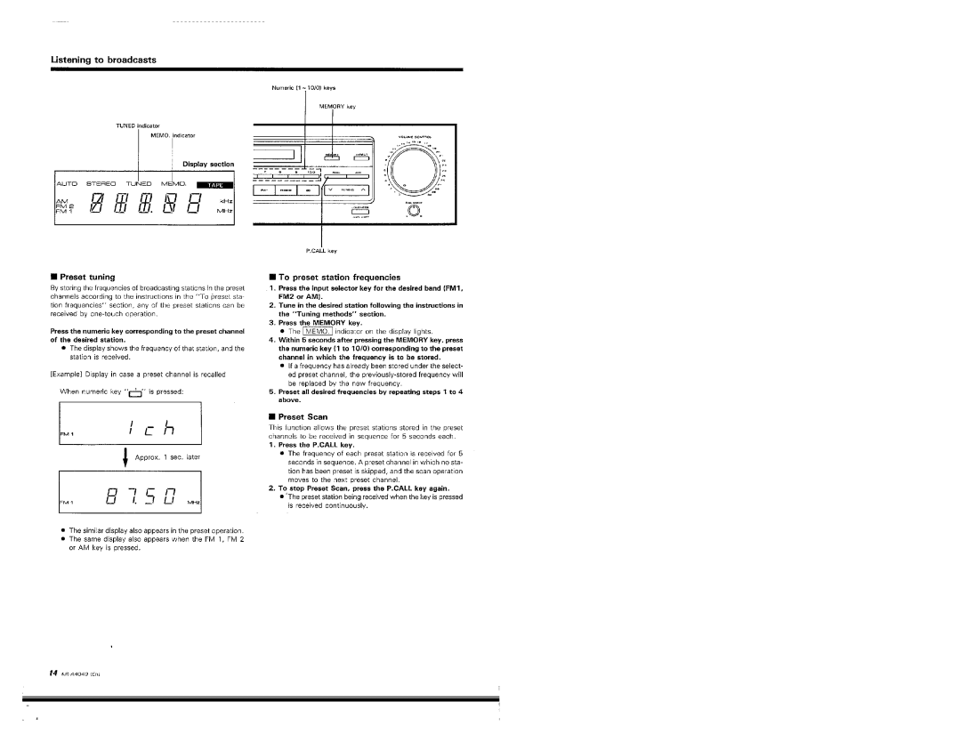 Kenwood KR-A4040 manual 