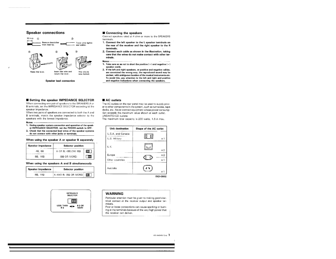 Kenwood KR-A4040 manual 