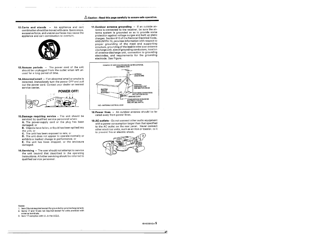 Kenwood KR-A5050 manual 