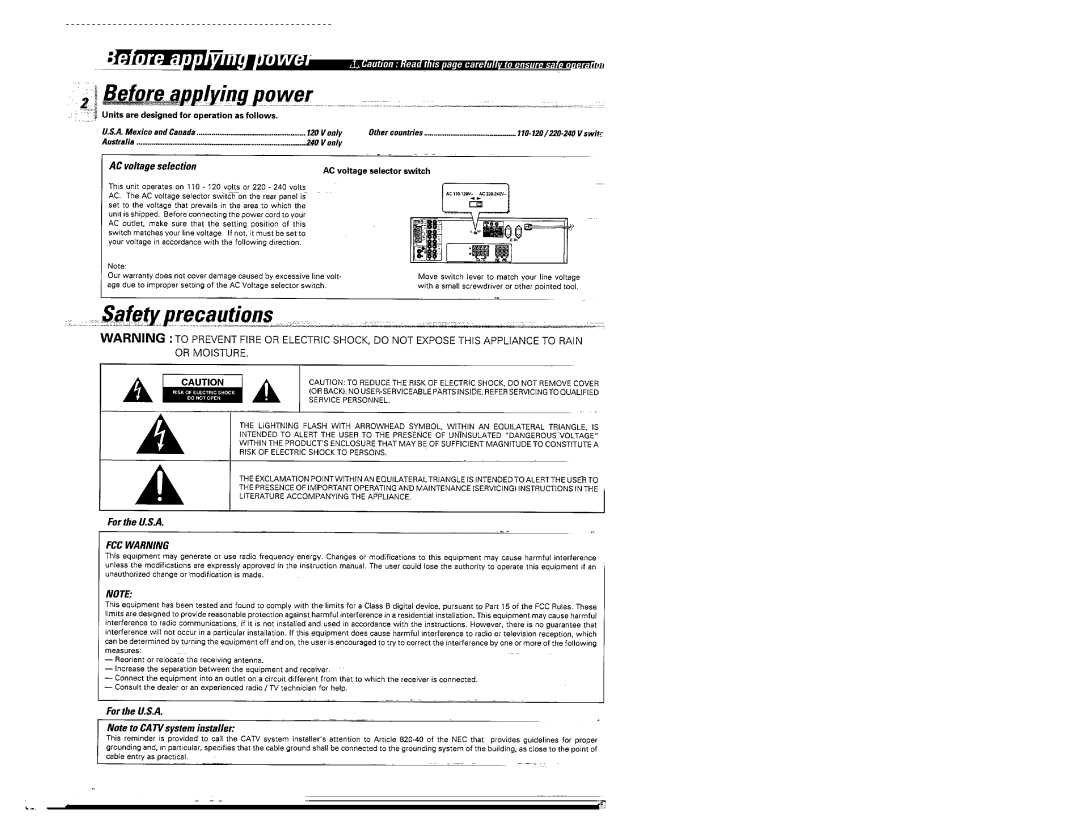 Kenwood KR-V5560, KR-694 manual 