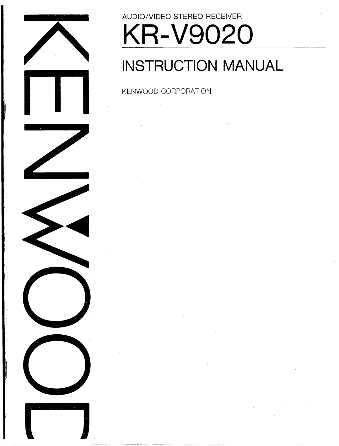 Kenwood KR-V9020 manual 