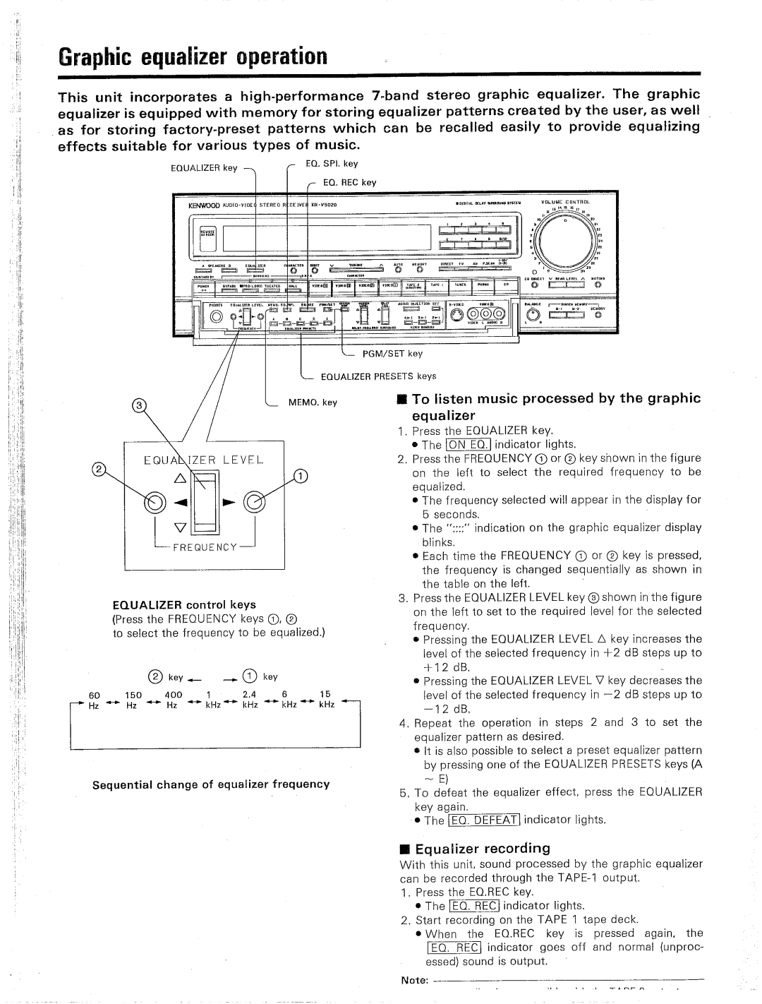 Kenwood KR-V9020 manual 