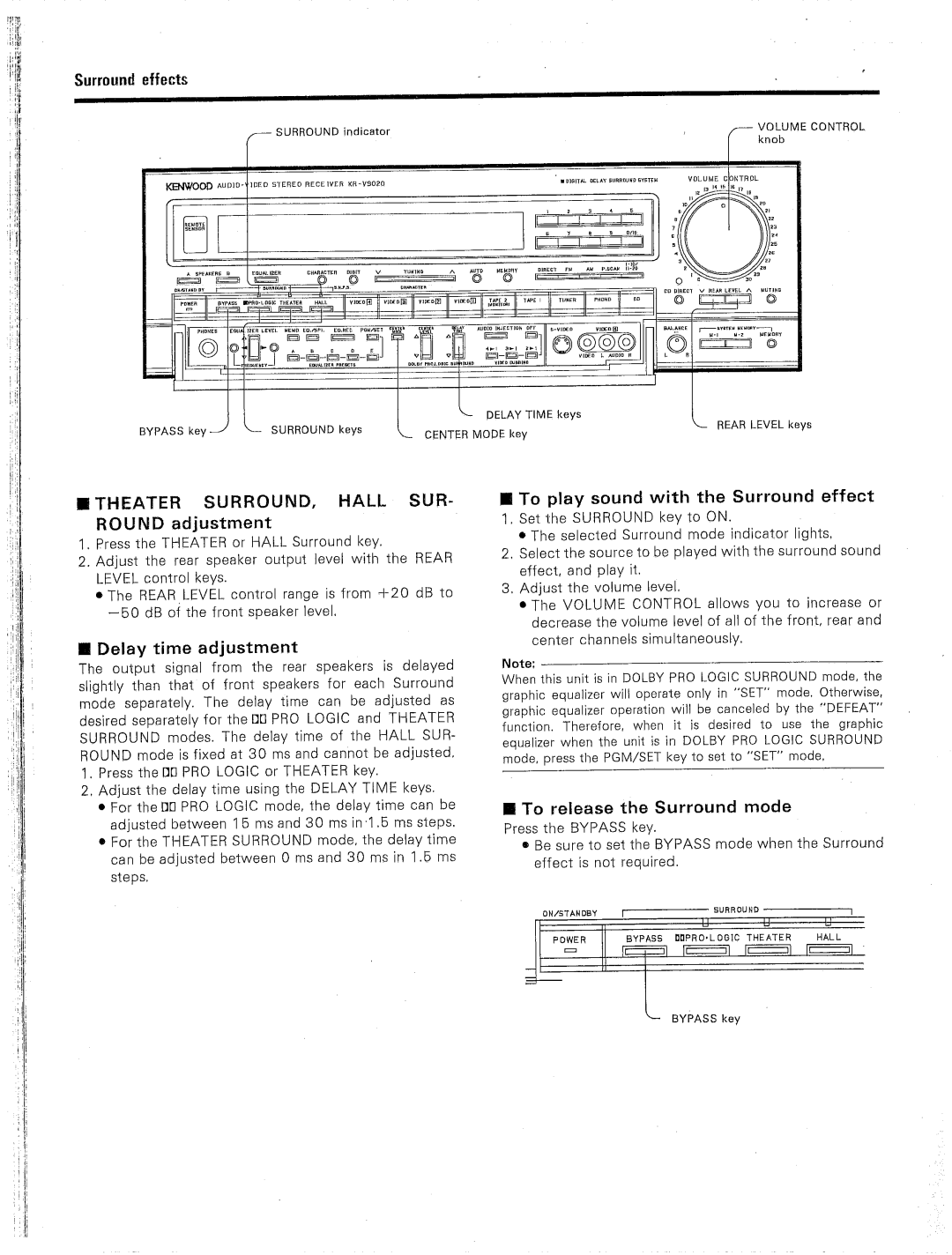 Kenwood KR-V9020 manual 