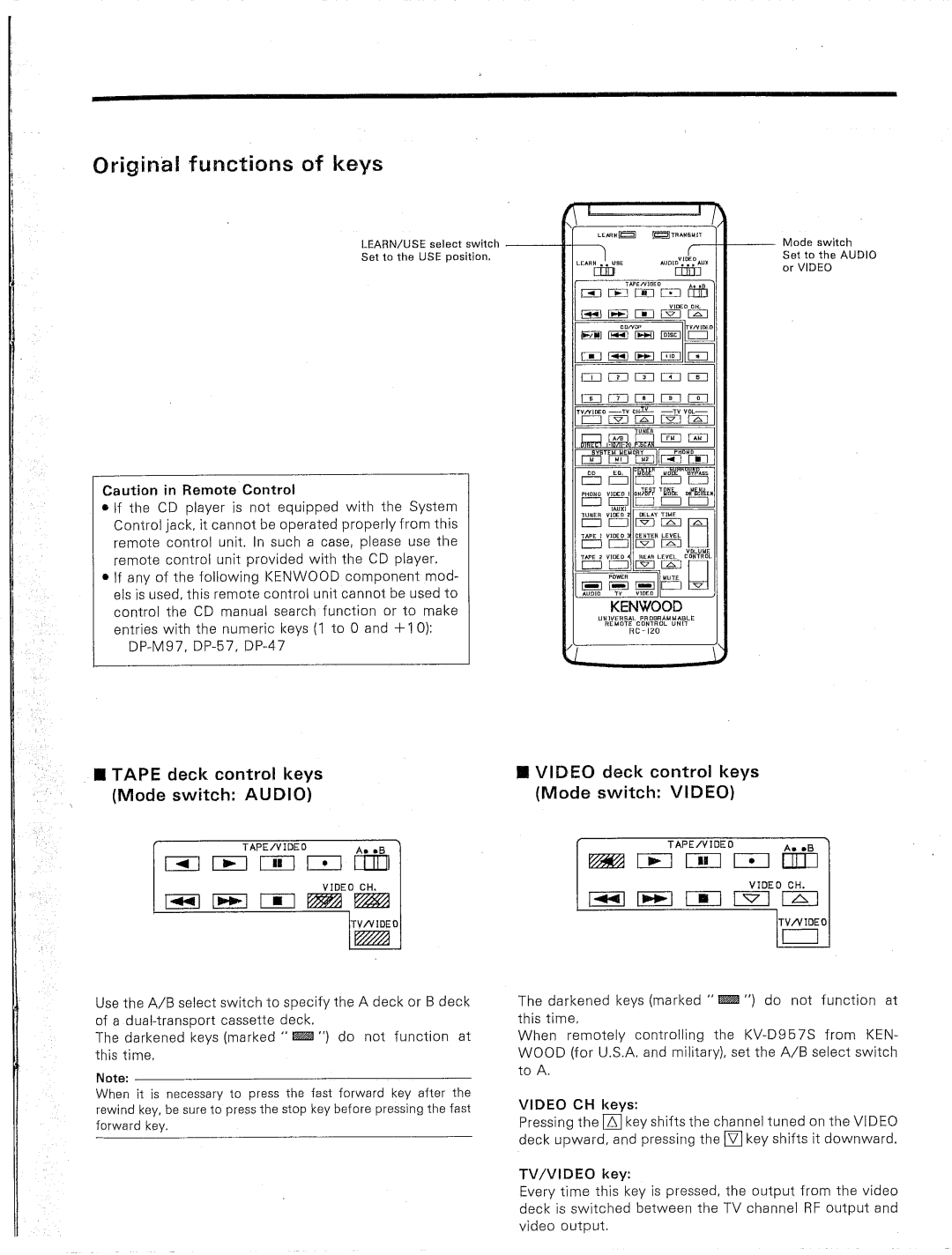 Kenwood KR-V9020 manual 