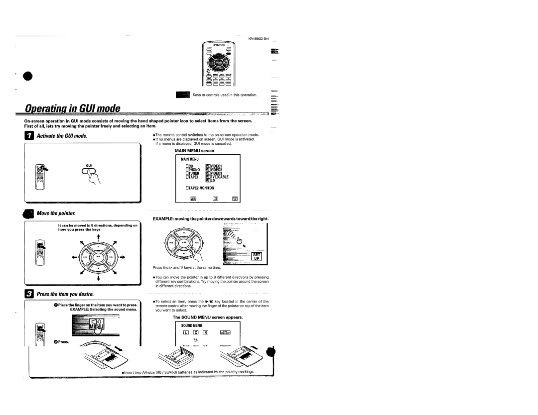 Kenwood KR-V990D manual 