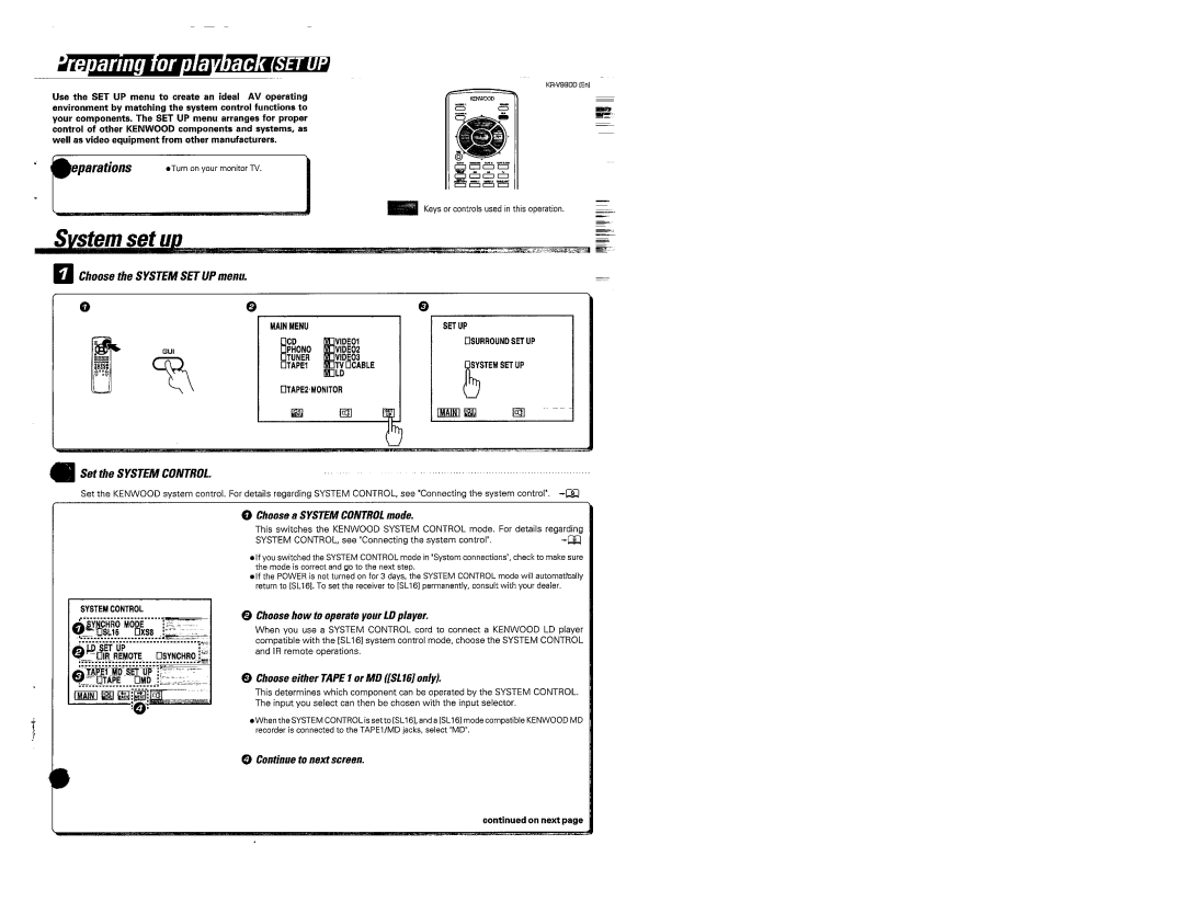 Kenwood KR-V990D manual 