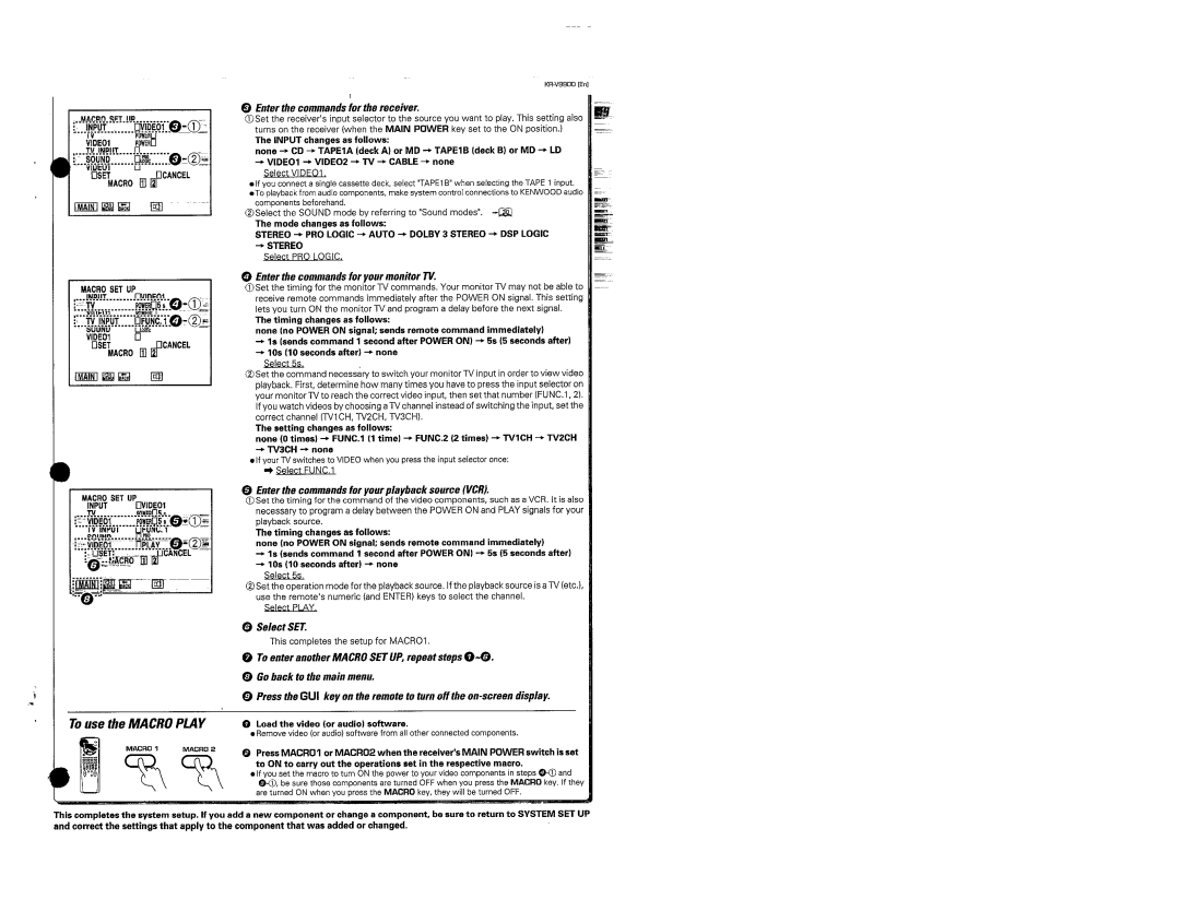 Kenwood KR-V990D manual 