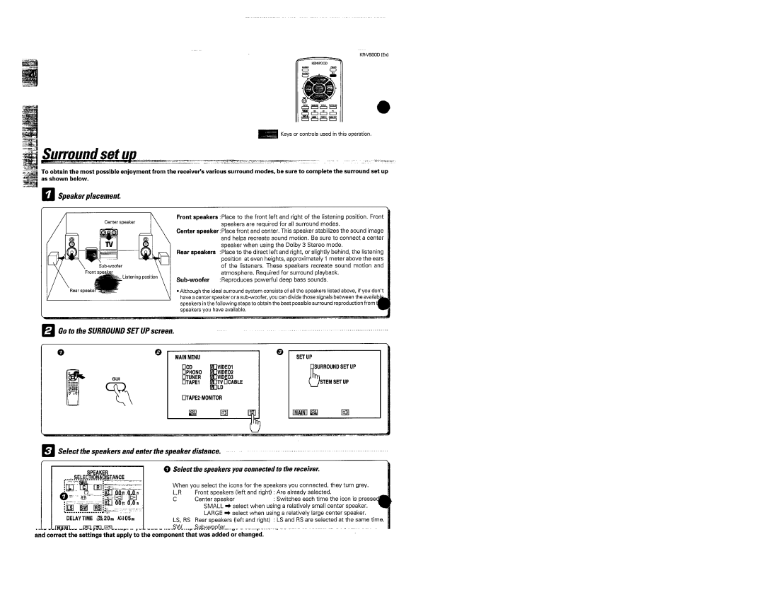 Kenwood KR-V990D manual 