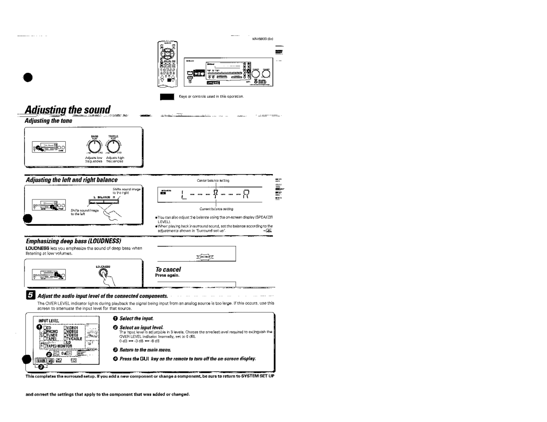 Kenwood KR-V990D manual 